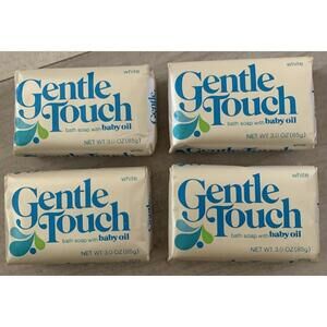 Vtg Gentle Touch Bath Bar with Baby Oil 3.0 Ounce Bar Soap Lot Of 4